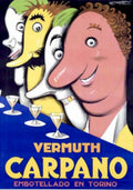 Carpano Vermouth Faces Vintage Retro Advert Ads A4 Photo Print