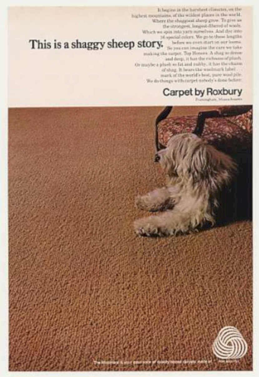 Carpet Shag Rug Vintage Retro Advert Ads A4 Photo Print