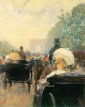 Carriage Parade Hassam Impressionism American A4 Photo Print