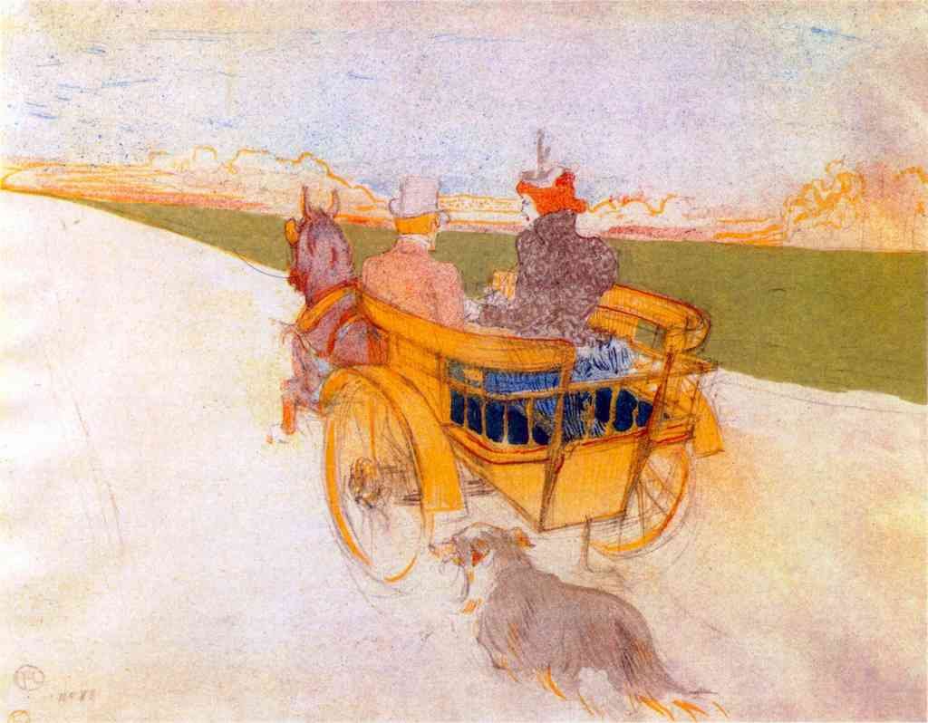 Carriage With Dog Toulouselautrec A4 Photo Print
