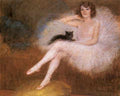Carrier Belleuse Pierre BallerinWith Black Cat A4 Photo Print