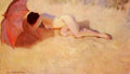 Carrier Belleuse Pierre Nu Sous Un Parasol A4 Photo Print