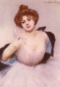 Carrier Belleuse Pierre Portrait Of A Dancer A4 Photo Print