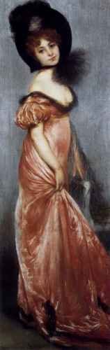 Carrier Belleuse Pierre Young Girl In A Pink Dress A4 Photo Print