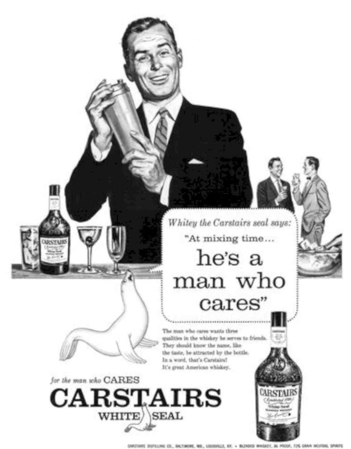 Carstairs Whiskey Seal Vintage Retro Advert Poster A4 Photo Print