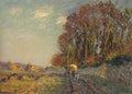 Cart In An Autumn Landscape A4 Photo Print