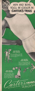 Carters Trigs Underwear Vintage Retro Advert Ads A4 Photo Print