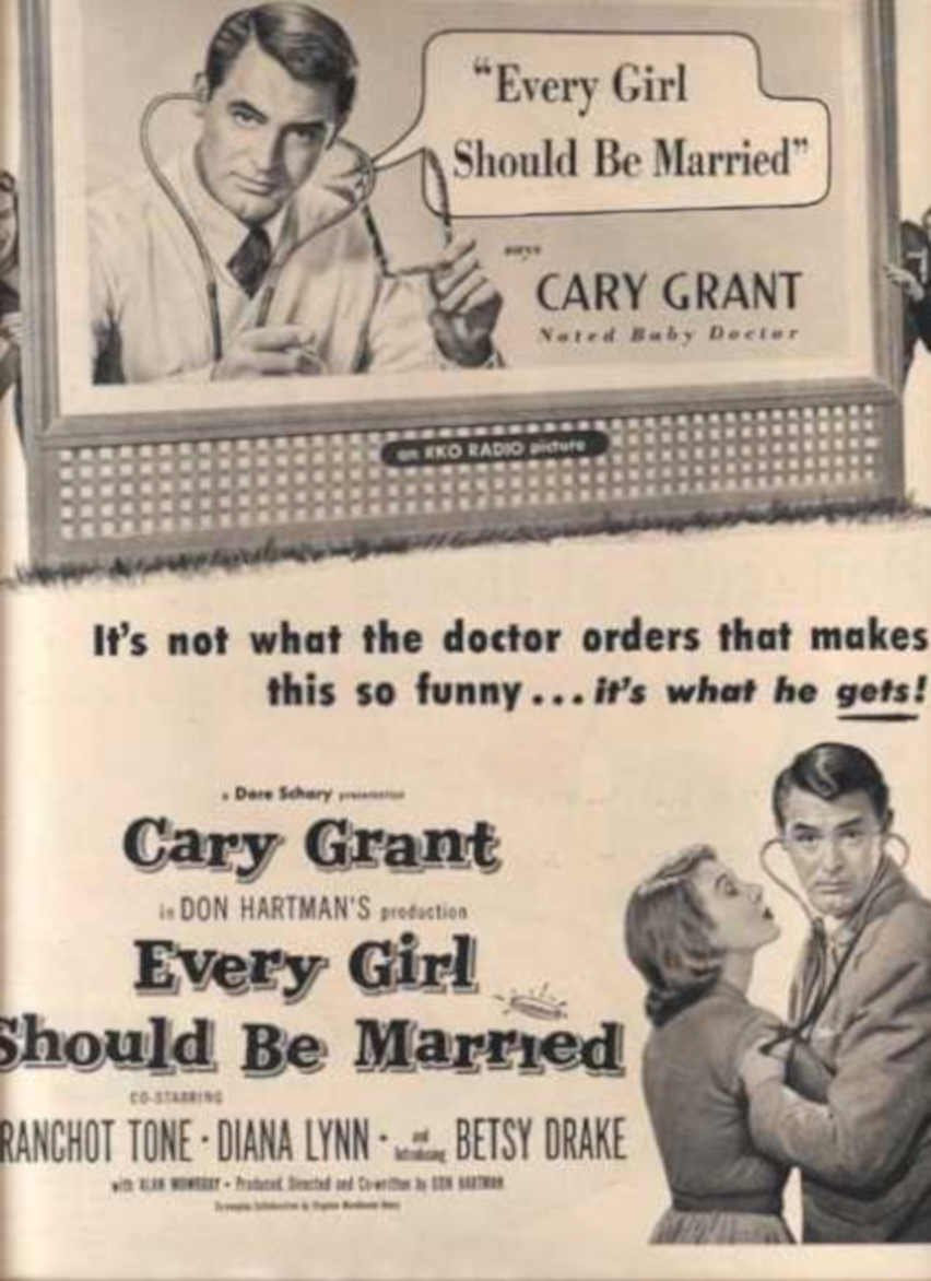 Cary Grant Marriage Vintage Retro Advert Ads A4 Photo Print