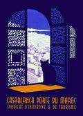 Casablanca Porte Maroc Vintage Retro Advert Poster A4 Photo Print