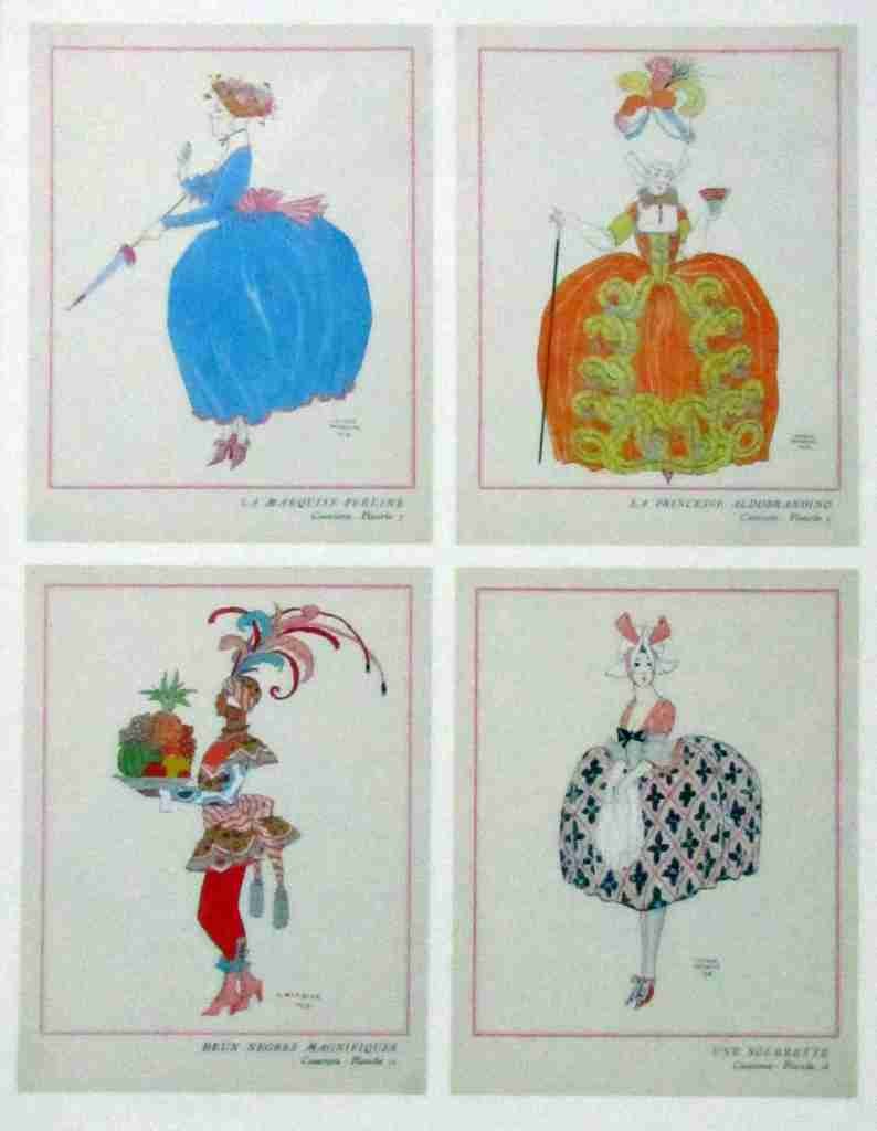 Casanova 3,5,11,18 George Barbier A4 Photo Print