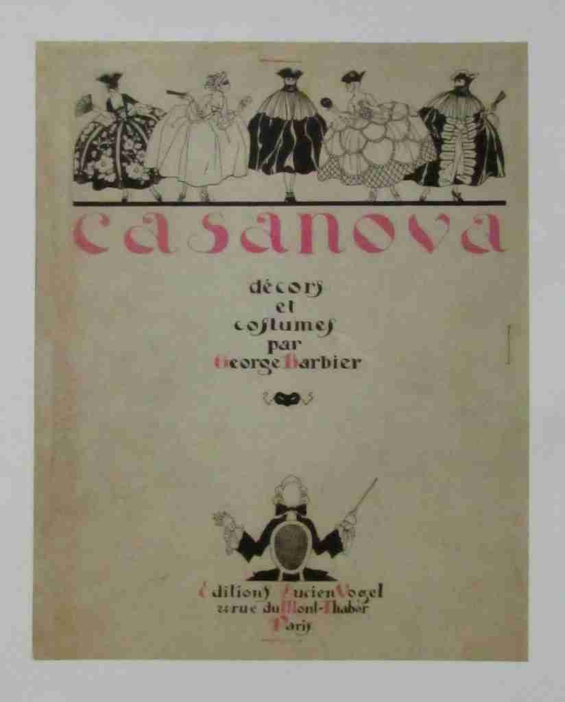 Casanova Cover George Barbier A4 Photo Print