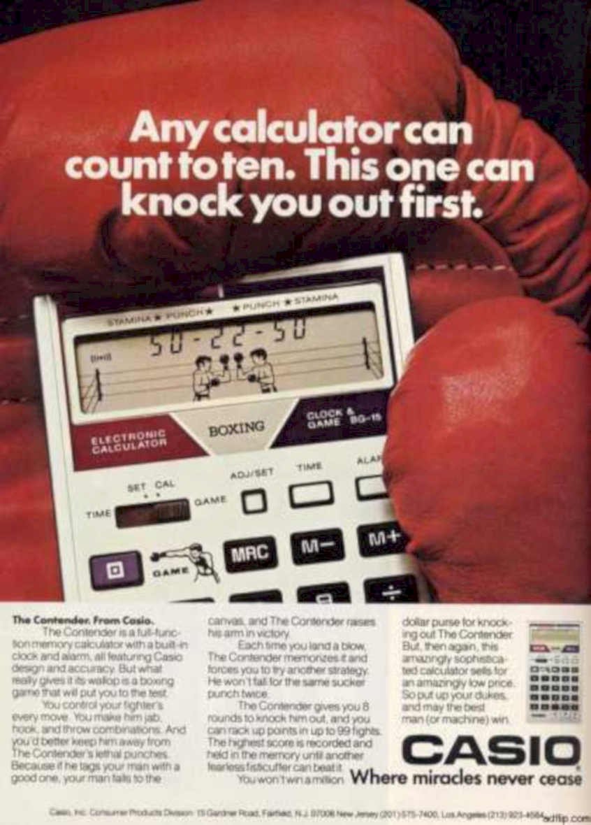 Casio Boxing Game Vintage Retro Advert Ads A4 Photo Print
