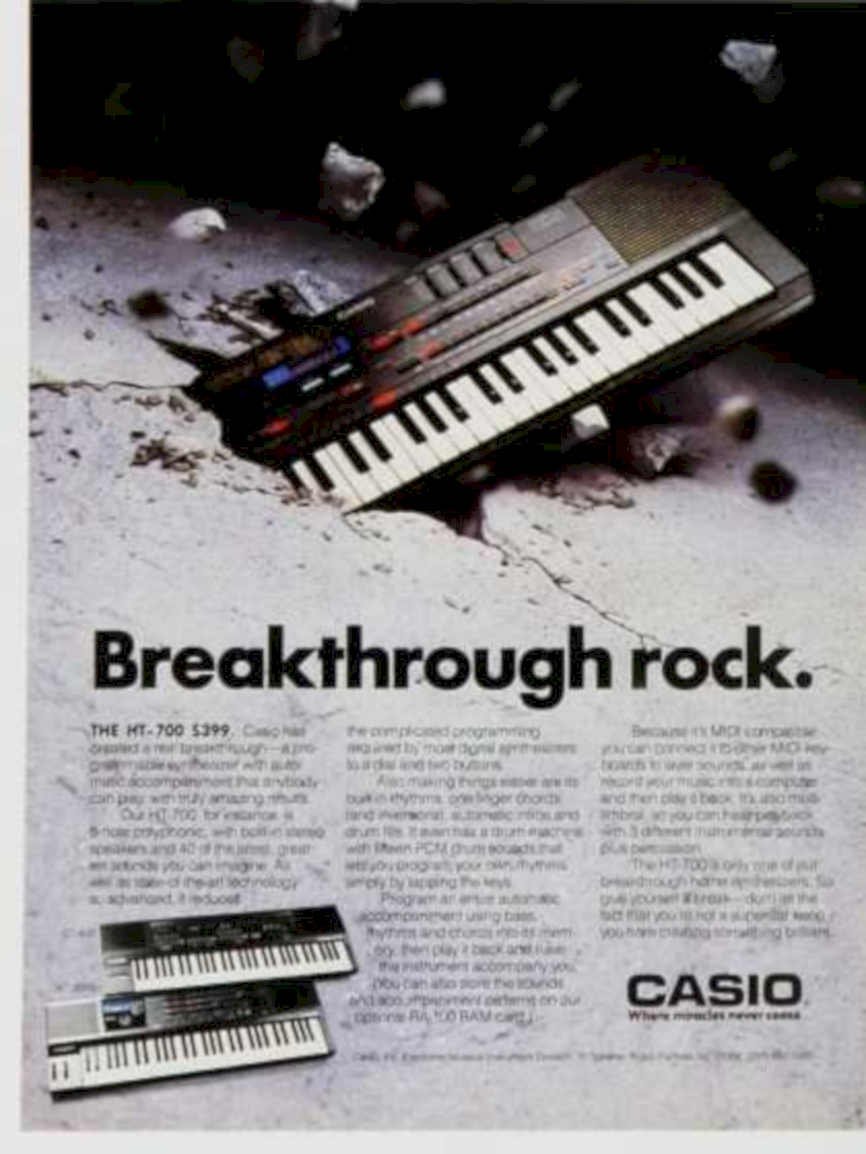 Casio Ht700 Keyboard Vintage Retro Advert Ads A4 Photo Print