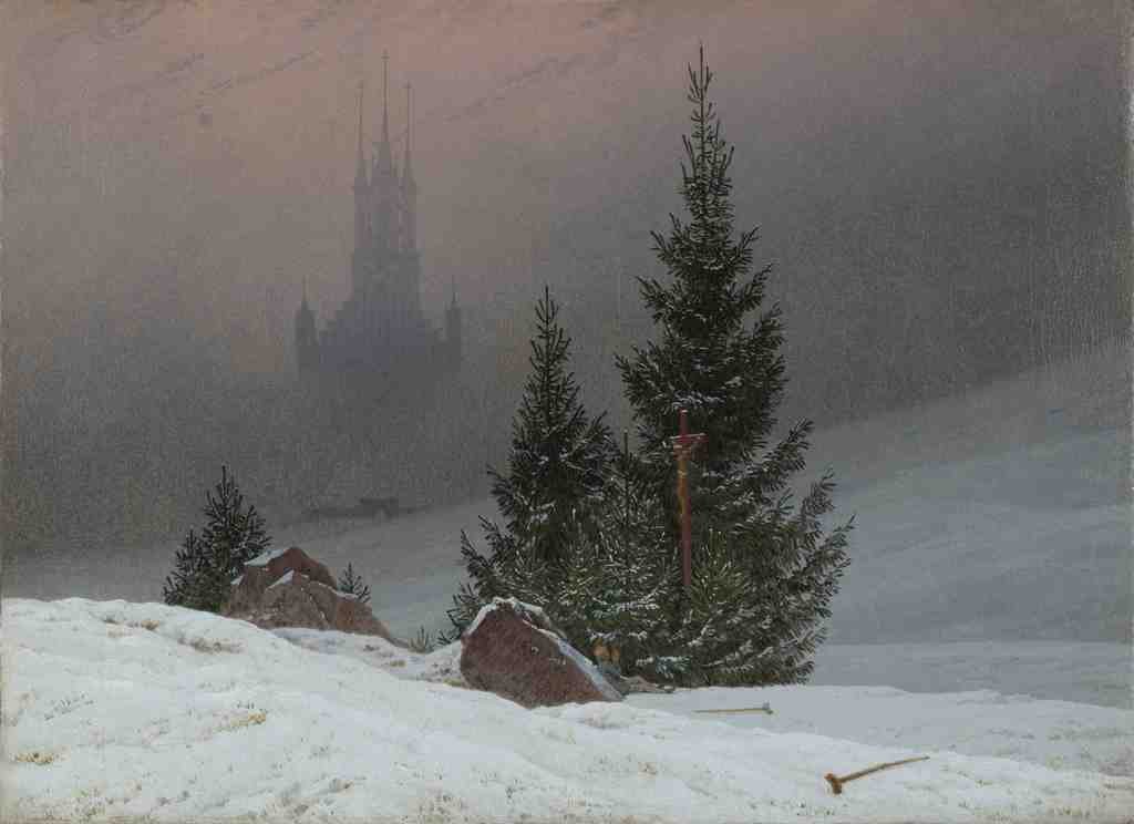Caspar David Friedrich Winter Landscape A4 Photo Print
