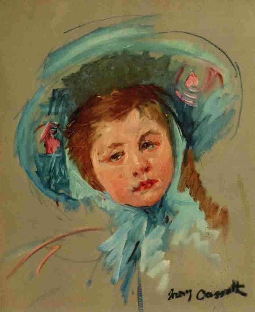 Cassatt Mary 1844 1926 Girl in a Blue Hat 1908 A4 Photo Print
