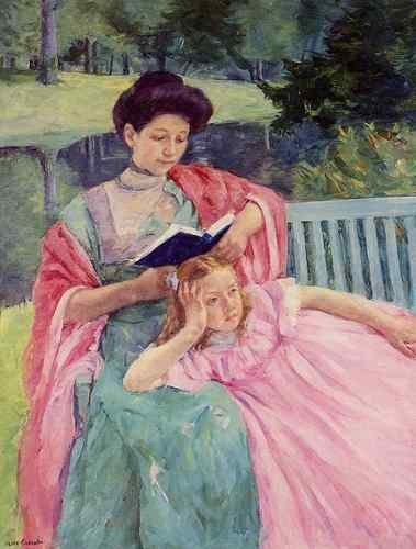Cassatt Mary Auguste Reading To Her Daughter  A4 Photo Print