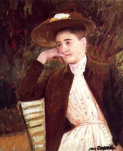 Cassatt Mary Celeste In A Brown Hat  A4 Photo Print