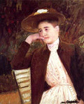 Cassatt Mary Celeste In Brown Hat A4 Photo Print