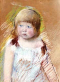 Cassatt Mary Child With Bangs In A Blue Dress  A4 Photo Print