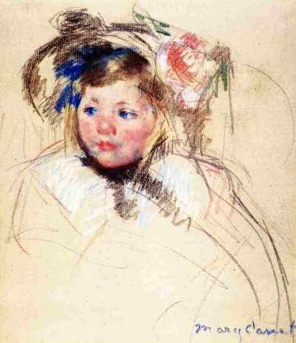 Cassatt Mary Head Of Sara In A Bonnet Looking Left  A4 Photo Print