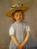 Cassatt Mary Little Girl In A Big Straw Hat And A Pinnafore  A4 Photo Print