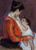 Cassatt Mary Louise Nursing Her Child  A4 Photo Print