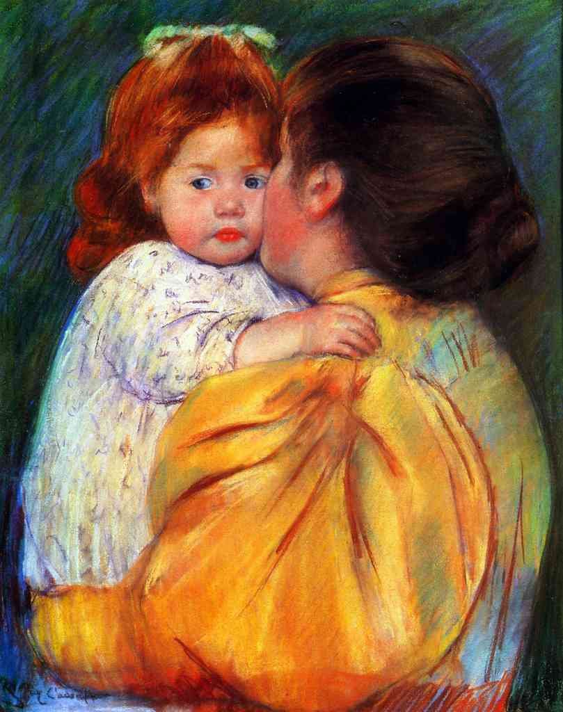 Cassatt Mary Maternal Kiss 1896 Impressionism A4 Photo Print