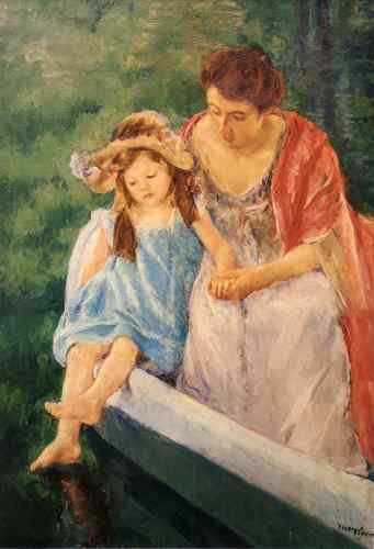 Cassatt Mary Mother And Child In A Boat  A4 Photo Print