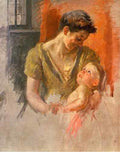 Cassatt Mary Mother And Child Smiling At Each Other  A4 Photo Print