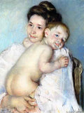 Cassatt Mary Mother Berthe Holding Her Baby  A4 Photo Print