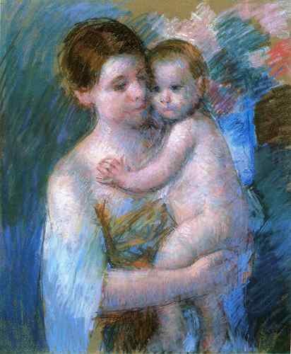 Cassatt Mary Mother Holding Her Baby  A4 Photo Print