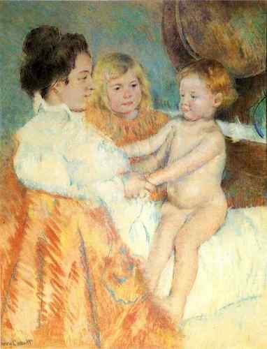 Cassatt Mary Mother Sara And The Baby Counterproof  A4 Photo Print