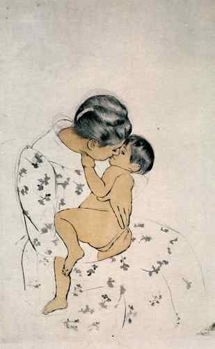 Cassatt Mary Mothers Kiss 1891  A4 Photo Print