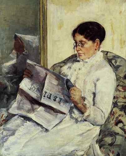 Cassatt Mary Portrait Of A Lady Aka Reading  Le Figaro   A4 Photo Print