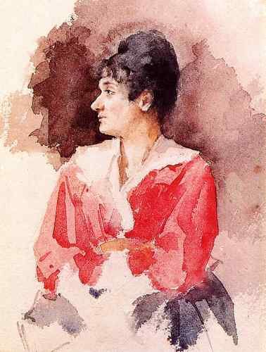 Cassatt Mary Profile Of An Italian Woman  A4 Photo Print