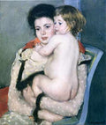 Cassatt Mary Reine Lefebvre Holding Nude Baby A4 Photo Print
