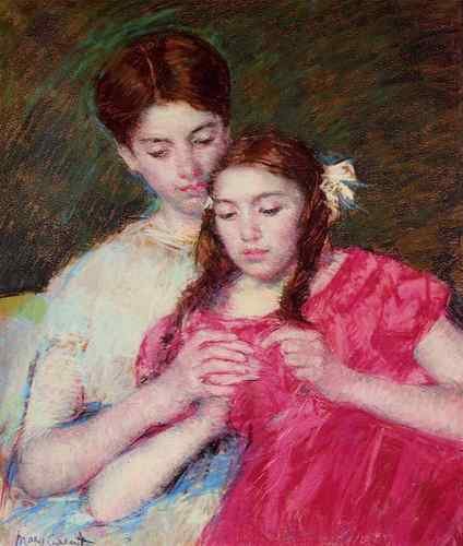 Cassatt Mary The Chrochet Lesson  A4 Photo Print