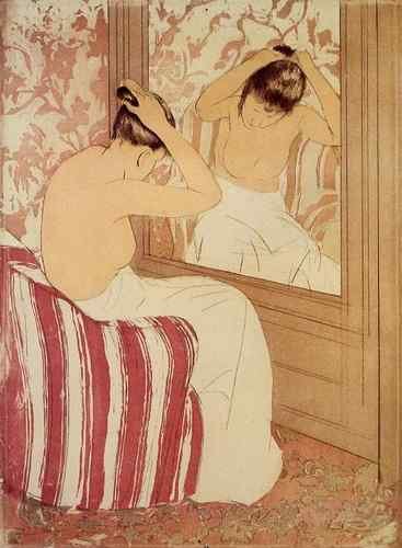 Cassatt Mary The Coiffure Study  A4 Photo Print