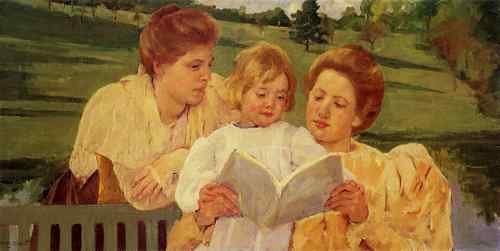 Cassatt Mary The Garden Reading  A4 Photo Print