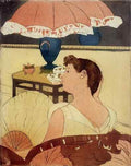 Cassatt Mary The Lamp  A4 Photo Print
