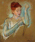 Cassatt Mary The Long Gloves  A4 Photo Print