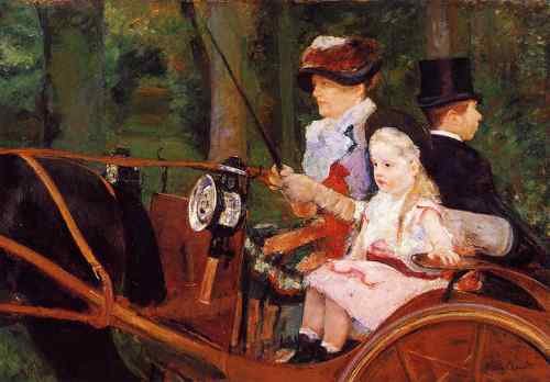 Cassatt Mary Woman And Child Driving  A4 Photo Print