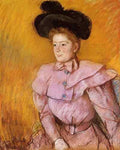 Cassatt Mary Woman In A Black Hat And A Raspberry Pink Costume  A4 Photo Print
