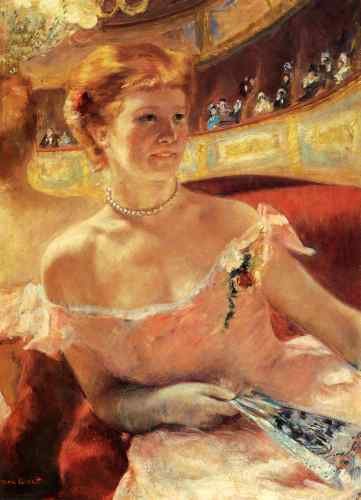 Cassatt Mary Woman With A Pearl Necklace In A Loge  A4 Photo Print