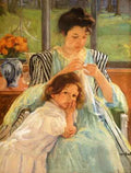 Cassatt Mary Young Mother Sewing  A4 Photo Print