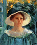 Cassatt Mary Young Woman In Green Outdoors In The Sun  A4 Photo Print