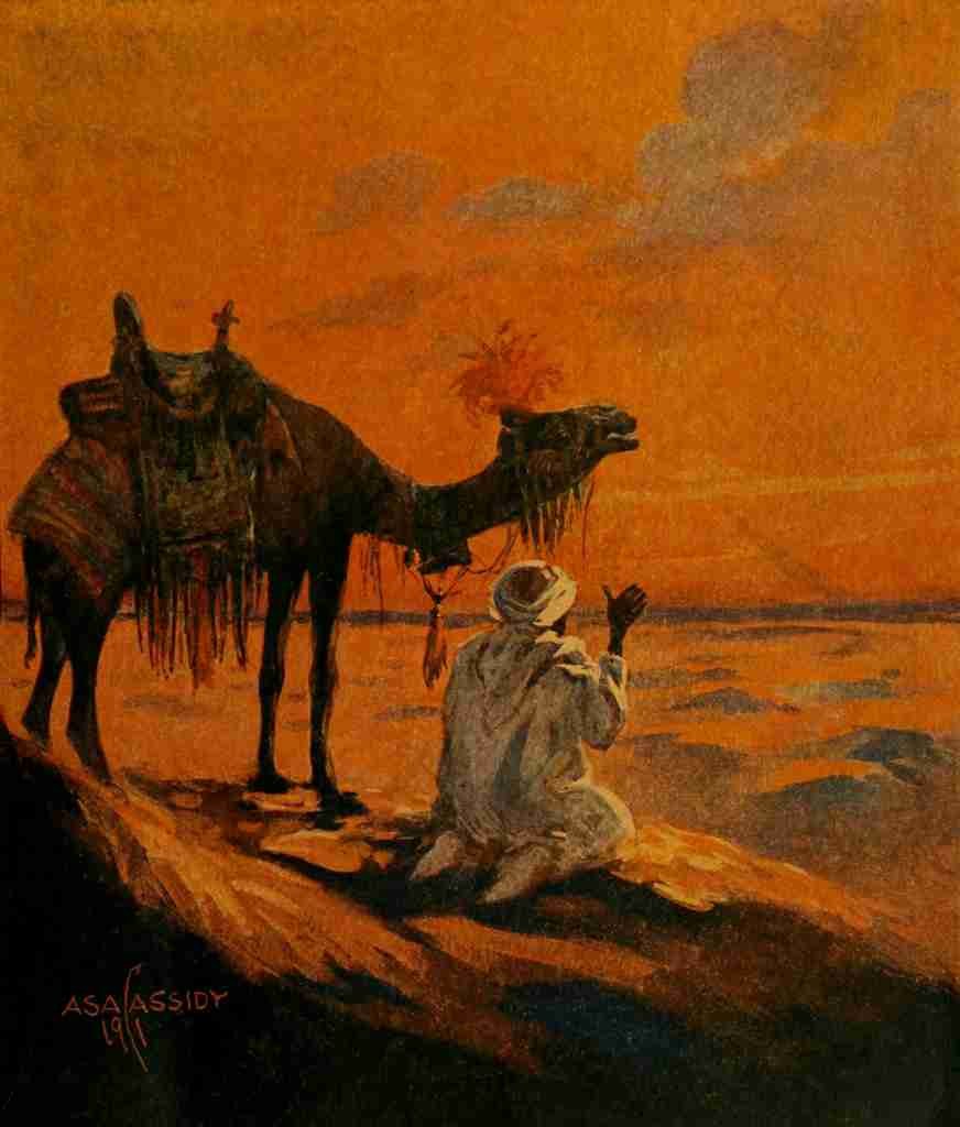 Cassidy Asa The Garden of Allah 1911 Sunset with camel A4 Photo Print