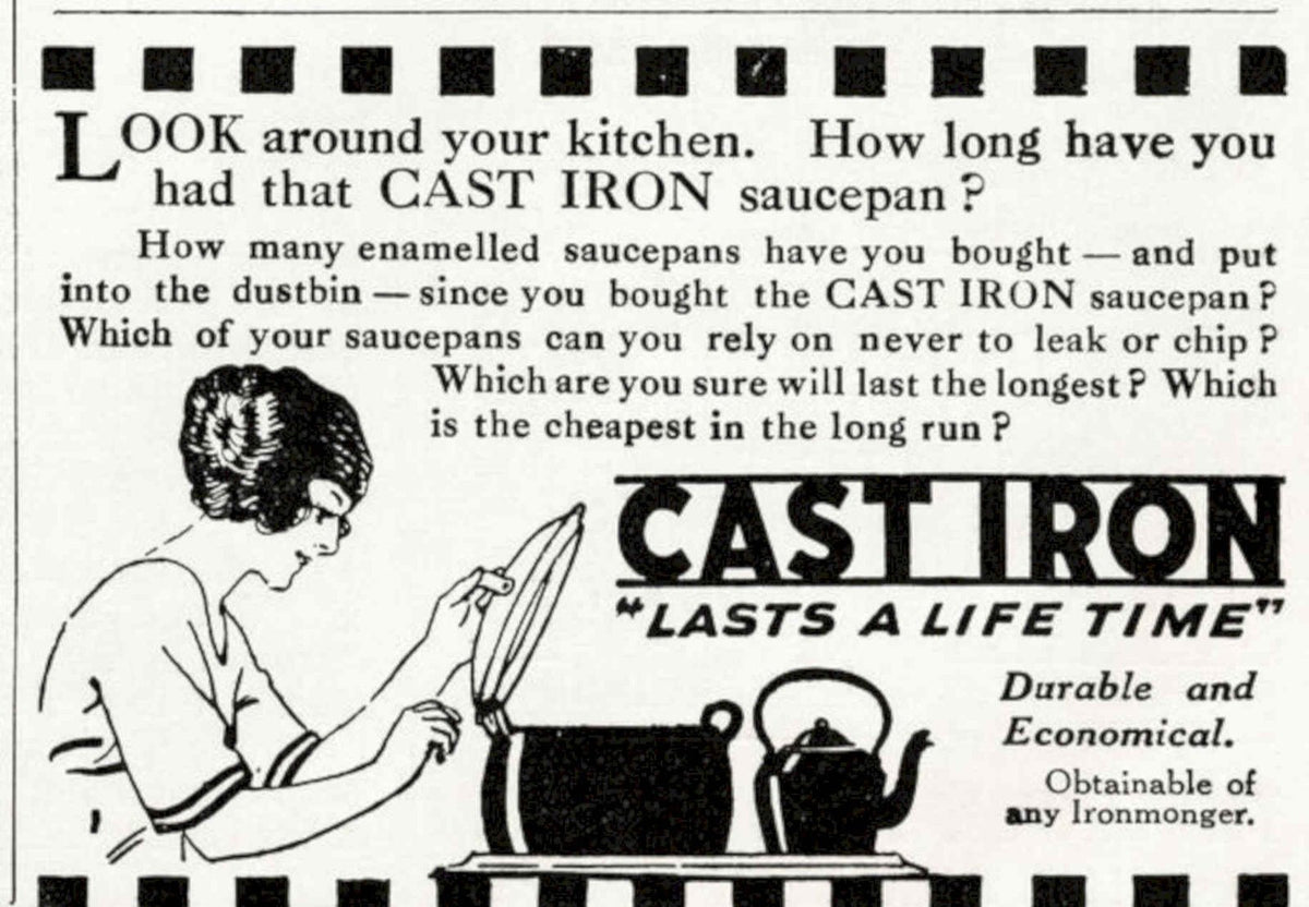 Cast Iron Pots Vintage Retro Advert Poster A4 Photo Print