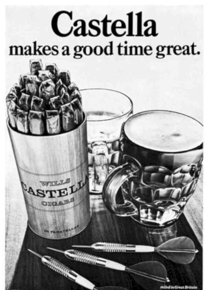 Castella Darts Time Vintage Retro Advert Poster A4 Photo Print