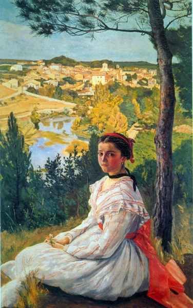 Castelnau Le Lez by Bazille Impressionism A4 Photo Print